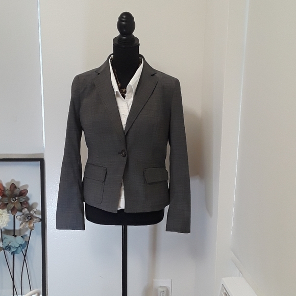 Talbots Jackets & Blazers - Talbots Single Button Gray Blazer - Size 6P